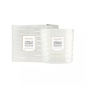 Vela Copo Vidro Clássico Vanilla Sunday Voluspa 60 Horas