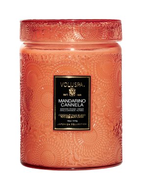 Vela de Pote Vidro G Mandarino Cannela Voluspa 100 Horas