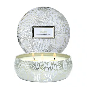 Vela Lata 3 Pavios Relevo Sparkling Cuvee Voluspa 60 Horas