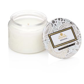 Vela Pote de Vidro em Alto Relevo Mokara Voluspa 25 horas