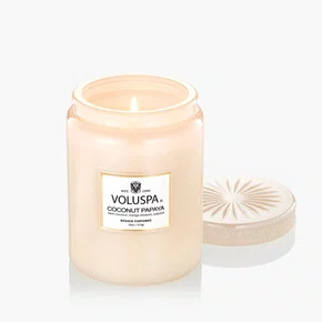 Vela Pote de Vidro G Coconut Papaya Voluspa 100 Horas