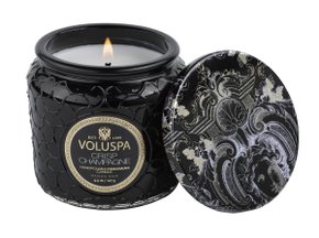 Vela Pote Vidro Crisp Champagne Voluspa 35 Horas