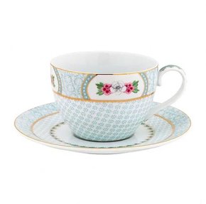 Xícara de Chá com Pires Blushing Birds Pip Studio Branco