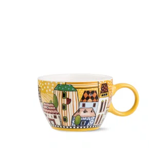 Xícara Jumbo Paese Mio Egan Italy Amarelo 460 ml