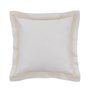 Almofada Cetim 300 Fios Vercelli Trussardi Branco e Pérola 60 x 60 cm