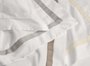 Almofada Cetim 300 Fios Vercelli Trussardi Branco e Pérola 60 x 60 cm