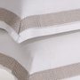 Almofada Porto 300 Fios Trussardi Branco e Legno 30 x 40 cm