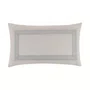 Almofada Rivus Algodão e Linho Trussardi Branco e Azul 30cm x 50cm