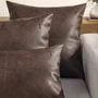 Almofada Silviero Couro Trussardi Marrom 45 x 45 cm