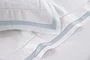 Almofada Valverde 300 Fios Trussardi Branco e Azul 35cm x 70cm