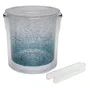 Balde de Gelo Acrílico com Pegador 2,8L Bolhas Azul