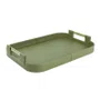 Bandeja Decorativa em Madeira e PU Lucatti Verde 57 x 41 cm