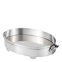 Bandeja Oval Bloom St. James Prata 33 x 20 cm