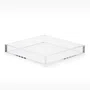 Bandeja Quadrada Lisa em Acrílico Transparente 33 cm