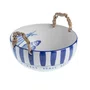 Bowl Redondo em Cerâmica com Alças em Junco Peixes 34 cm