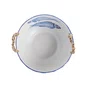 Bowl Redondo em Cerâmica com Alças em Junco Peixes 34 cm