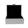 Caixa de Madeira com Puxador de Bambu G BTC Off White 29 x 21,5 cm