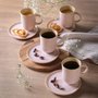 Caneca com Pires Coup Stoneware Porto Brasil Litchi 330 ml