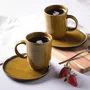 Caneca Coup Com Pires Stoneware Âmbar Porto Brasil 330 ml