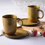 Caneca Coup Com Pires Stoneware Âmbar Porto Brasil 330 ml