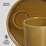 Caneca Coup Com Pires Stoneware Âmbar Porto Brasil 330 ml