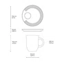 Caneca Coup Com Pires Stoneware Âmbar Porto Brasil 330 ml