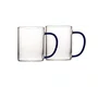 Caneca em Vidro Borossilicato Azul 420 ml