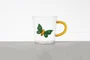 Caneca em Vidro Borossilicato Borboleta 320 ml