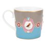 Caneca Grande Medallion Love Birds Pip Studio Azul/Caqui 250 ml