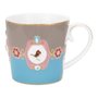 Caneca Grande Medallion Love Birds Pip Studio Azul/Caqui 250 ml