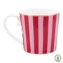 Caneca Grande Medallion Stripes Love Birds Rosa/Vermelho