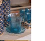 Champanheira Redonda 3,8 Litros Acrílico Bubble Azul