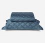 Colcha Queen 59 St 300 Fios Azul By The Bed 2,40X2,60