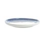 Conjunto 06 Pratos de Porcelana BTC Branco com Detalhe Azul