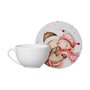 Conjunto 06 Xícaras De Chá Com Pires Sweet Christmas Alleanza Cerâmica