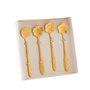 Conjunto 4 Colheres Aço Inox Para Chá Bon Gourmet Dourado