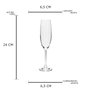 Conjunto 6 Taças de Cristal Para Champagne Gastro/Colibri Bohemia 220 ml