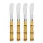 Set 4 Espátulas para Patê Aço Inox Bamboo Kenya