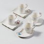 Conjunto De 6 Xícaras Com Pires Para Chá De Porcelana Wolff Flowers Design 200 ml