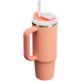 Copo Quencher Térmico com Canudo Stanley Nectarine 887 ml
