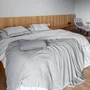 Capa Para Duvet King Square Linho Artelassê Cinza