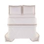 Edredom Queen Verone 200 Fios Trussardi Branco/Carvalho 2,50 x 2,50 m