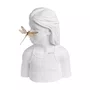 Escultura Busto Menina Libélula Dourada Sui Objetos 30 x 37 cm