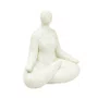 Escultura em Resina Meditação Lucatti Creme 19 x 17 x 11 cm