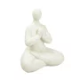 Escultura em Resina Meditação Mão Lucatti Creme 19 x 17 x 11 cm