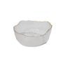Floreira de Vidro com Borda Dourada Home Design 17 cm