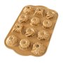Forma para 12 Mini Bolos Charms Nordic Ware Dourada 30 x 19 cm