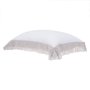 Fronha 100% Linho Rodes com Renda Buddemeyer Luxus Branco e Bege 50x70cm