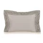 Fronha Coralino 300 Fios Trussardi Branco e  Ardosia 50x70cm