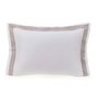 Fronha Porto 300 Fios Trussardi Branco e Legno 50 x 70 cm
